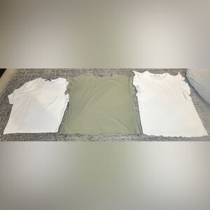 Bundle of 3 Zara Crop Tops Size M White Green
